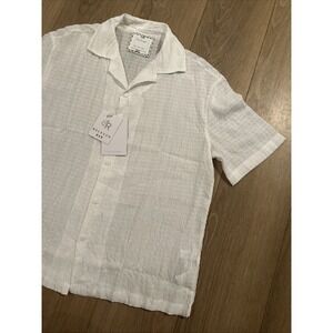 Cactus Man Ricky Singh Men's‎ Relaxed Fit SS Button Shirt Medium White NEW